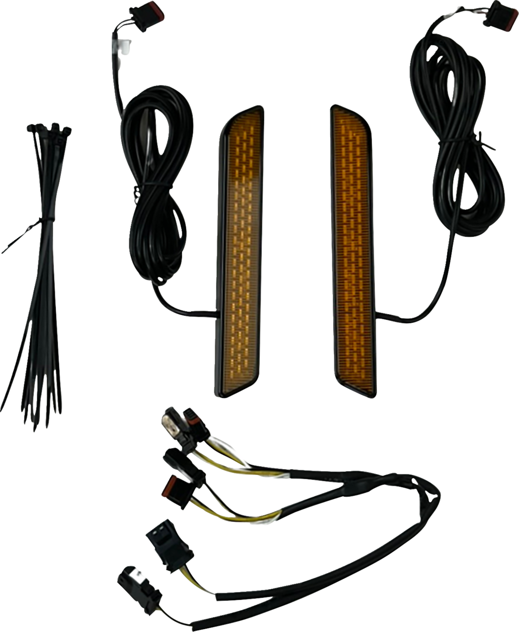 CUSTOM DYNAMICS LED Fork Reflector - Amber Lens CD-FORK-LRST-AB