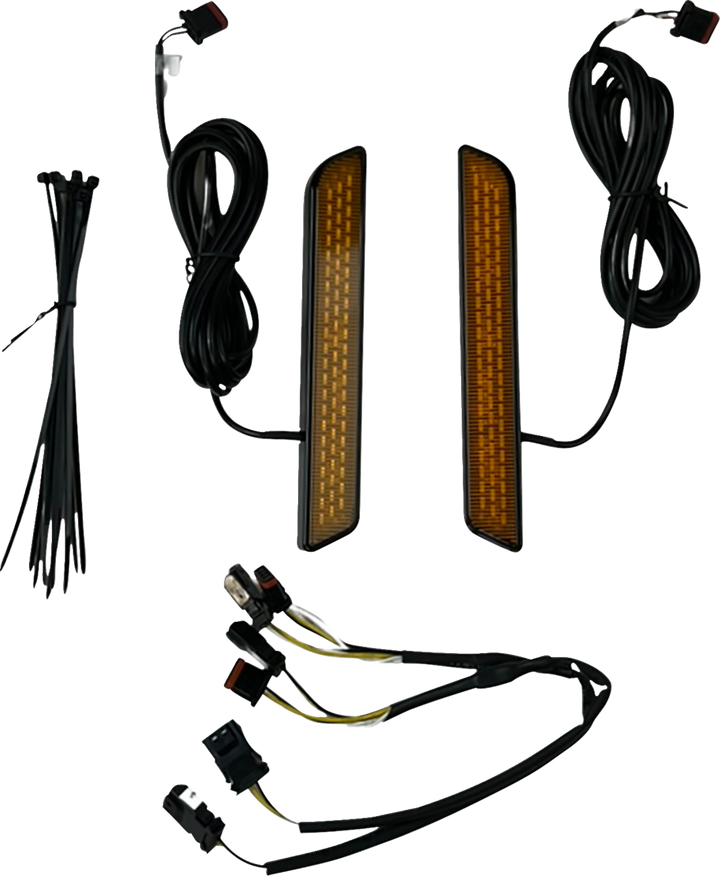CUSTOM DYNAMICS LED Fork Reflector - Amber Lens CD-FORK-LRST-AB