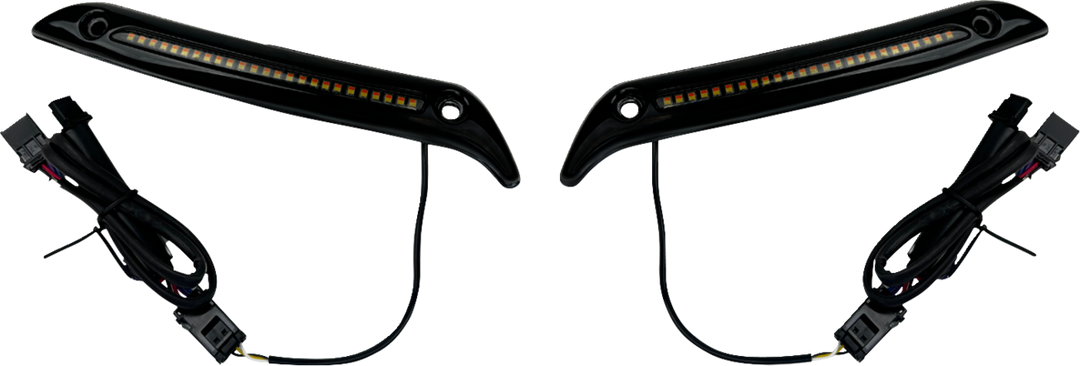 CUSTOM DYNAMICS LED Windshield Trim - Gloss Black CD-LRST-WT-B