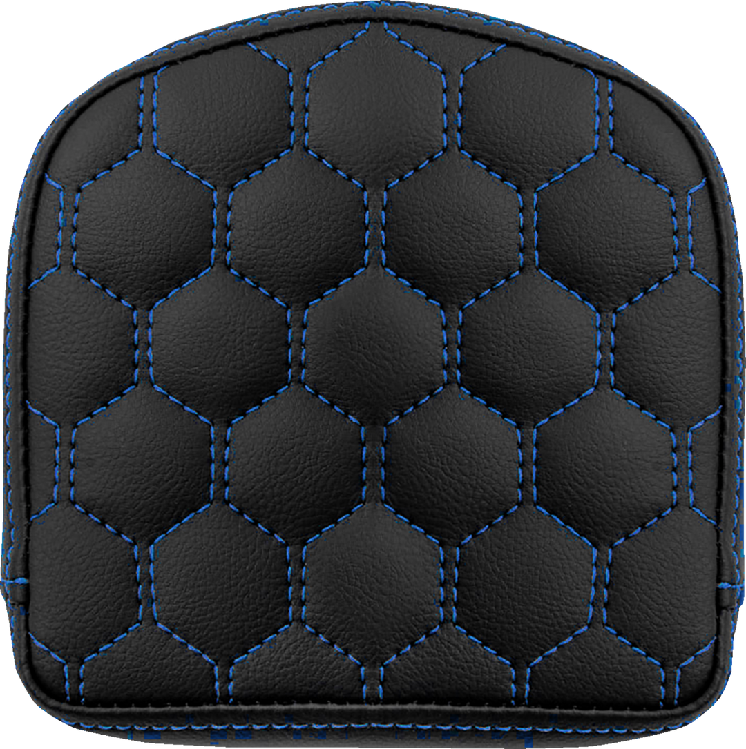 SADDLEMEN RoadSofa Sissy Bar Pad - Honeycomb - Blue Stitching - 040849BLU