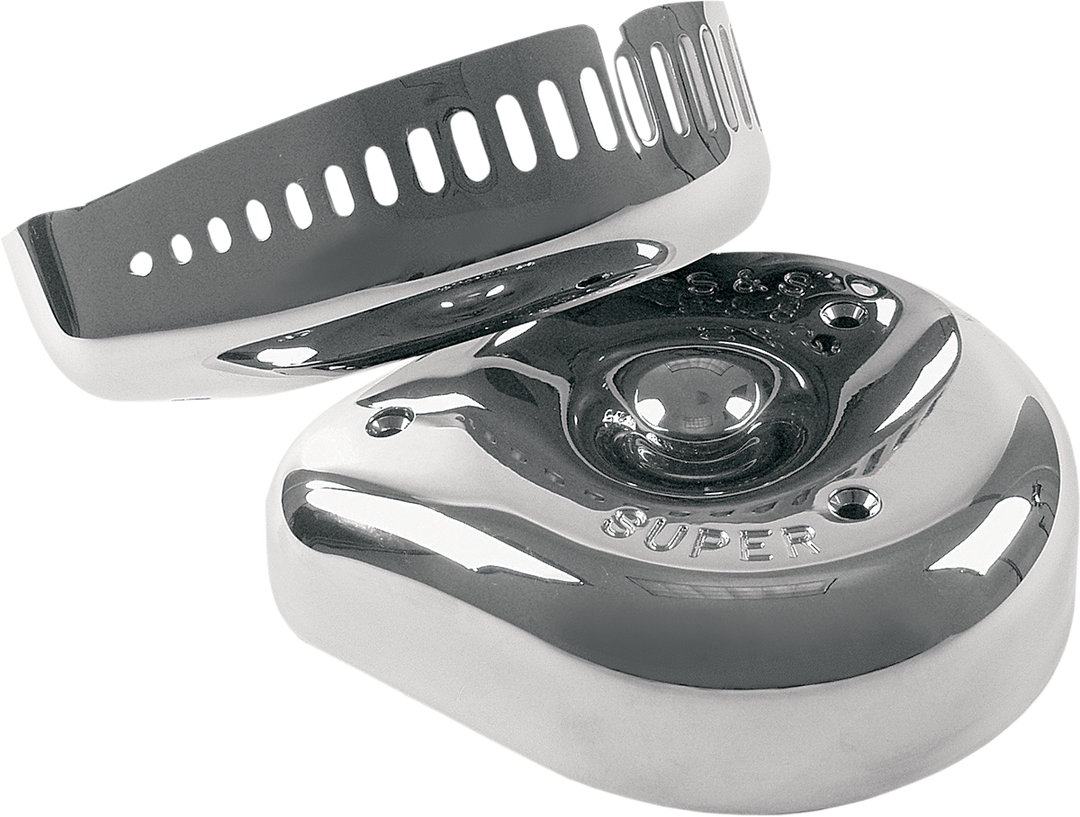 S&S CYCLE Slasher Air Cleaner Cover - Chrome 17-0004