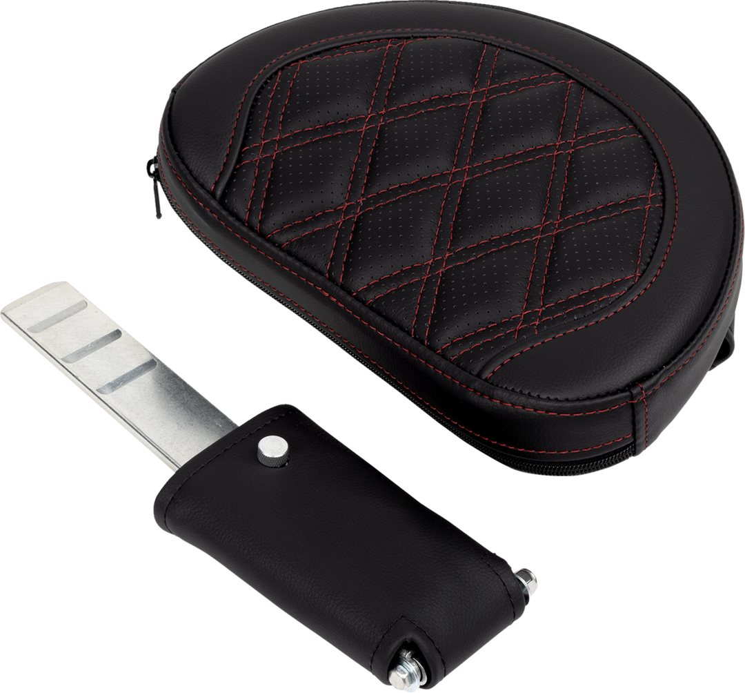 SADDLEMEN Roadsofa™ Seat - with Backrest - Wine Berry Stitch - FL '08-'23 808-07B-182B8