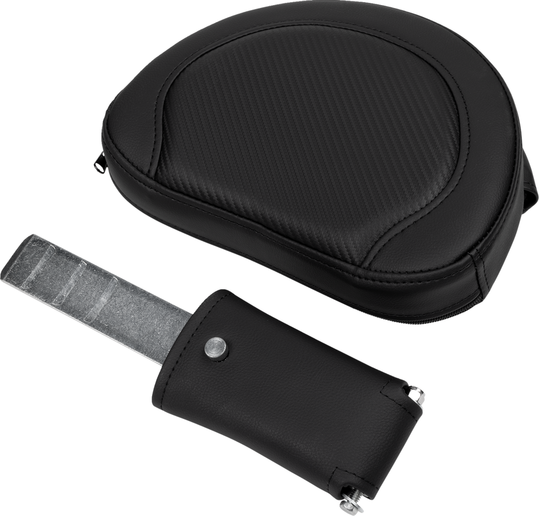 SADDLEMEN Roadsofa™ Extended Reach Seat - Carbon Fiber - Black Stitch - Backrest - FL '08-'24 808-07B-186B0