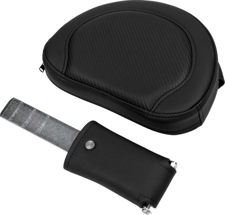 SADDLEMEN Roadsofa™ Extended Reach Seat - Carbon Fiber - Black Stitch - Backrest - FL '08-'24 808-07B-186B0