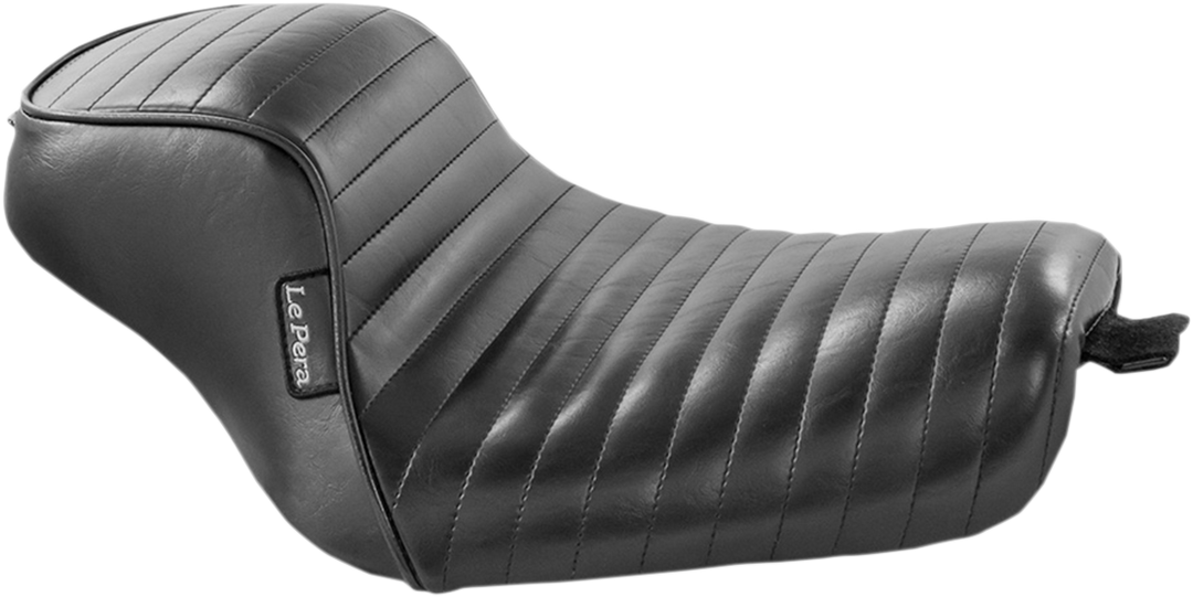 LE PERA Sprocket Solo Seat - Pleated - Black - XL '04-'23 LK-326PT