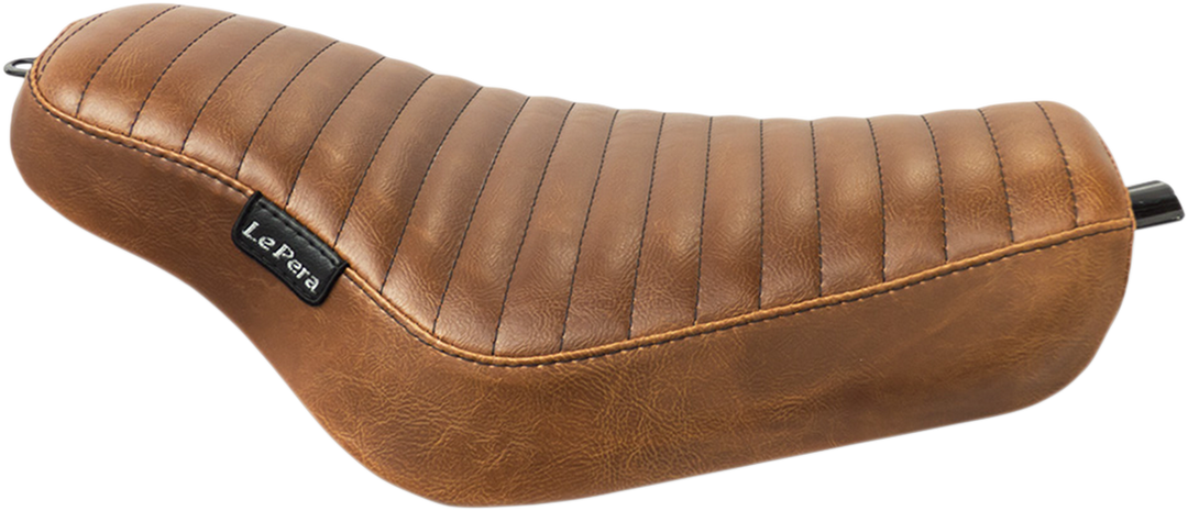 LE PERA Streaker Solo Seat - Pleated - Brown - XL '04-'23 LK-356PTTDV