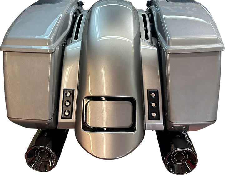 PAUL YAFFE BAGGER NATION Short Sport Rear Fender - With Black Plate Frame - With Thunder-pod Taillight - HD Touring RF-SSTH P-R-B