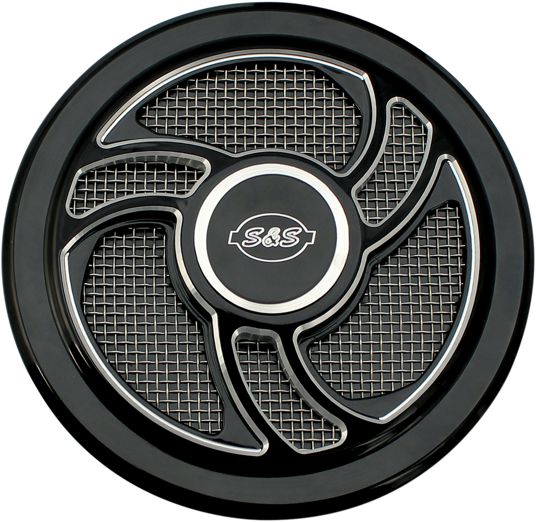 S&S CYCLE Air Cleaner Cover - Torker - Black 170-0206