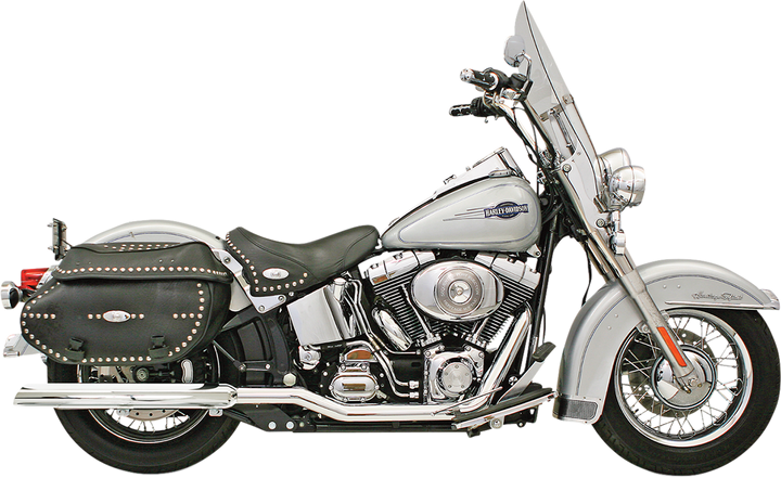 BASSANI XHAUST Power Curve True-Dual Crossover Header Pipes - '07-'17 Softail SFT-212