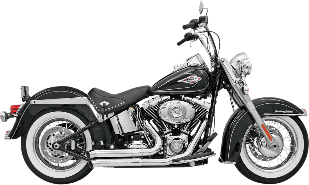 BASSANI XHAUST FireSweep Exhaust - Chrome - Softail 12113D