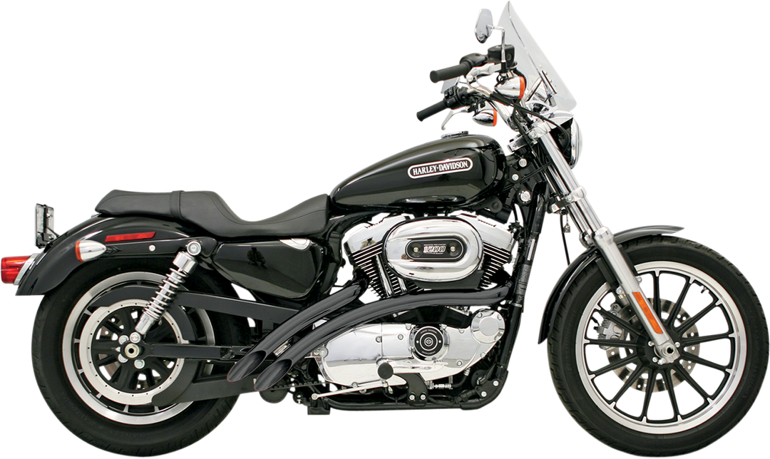 BASSANI XHAUST Radial Sweepers Exhaust System - Black - '86-'03 XL XL-FF12B