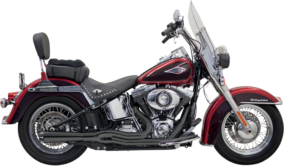 BASSANI XHAUST Mega Power Exhaust - Black - Short - FXS/FLS 1S12RB