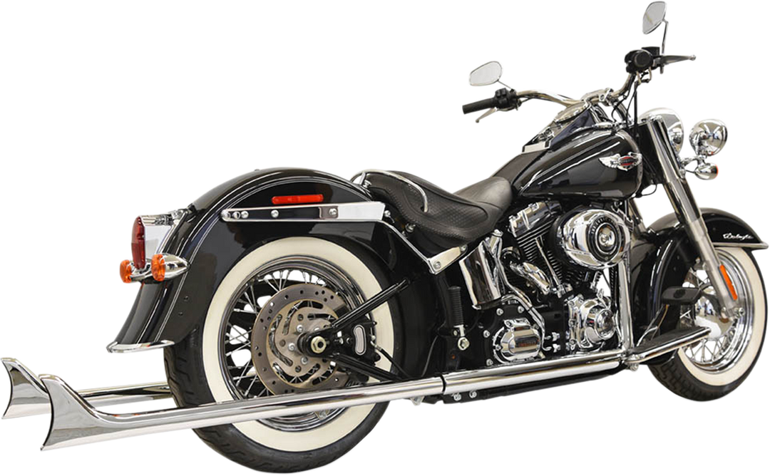 BASSANI XHAUST True Duals Exhaust System with Fishtail Mufflers - 39" - Softail 1S26E-39