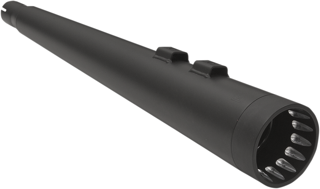 BASSANI XHAUST DNT® Megaphone Slip-On Mufflers - Black/Black - '95-'16 FL 1F57DNT5B