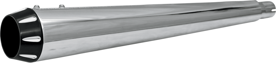 BASSANI XHAUST End Cap - Black - Fluted - Megaphone BELMR