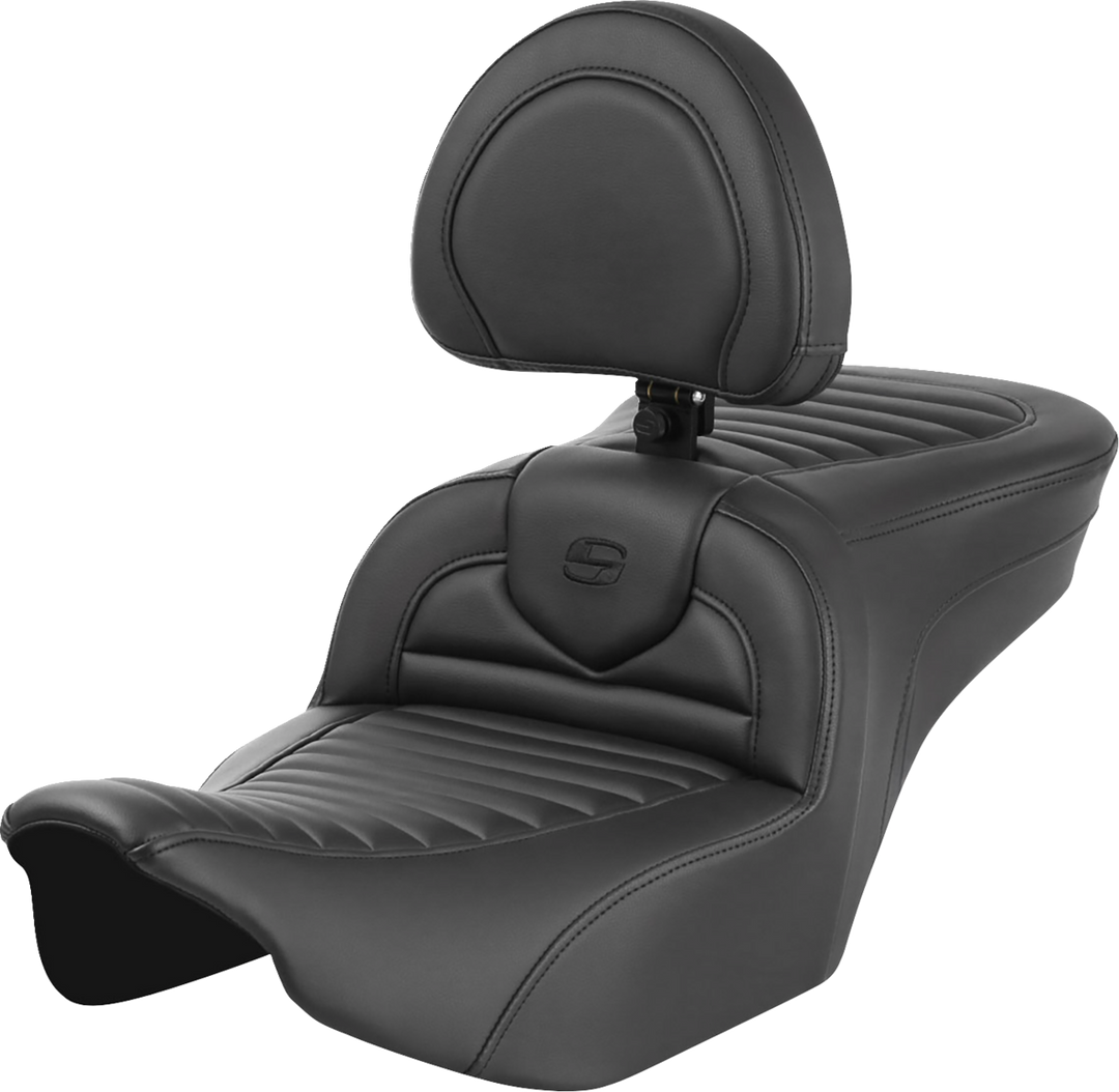 SADDLEMEN Roadsofa™ Seat - with Backrest - Tuck-n-Roll - FLTR/FLHX '23-'24 823-07-202B0