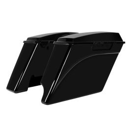 Color Matched 2-Into-1 Extended 4" Stretched Saddlebags for Harley® Touring '94-'13