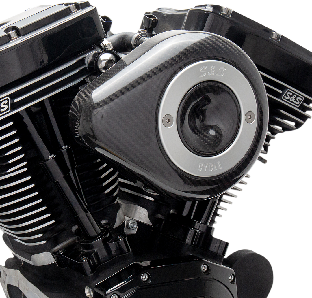 S&S CYCLE Air Cleaner Cover - Mini Teardrop - Carbon Fiber 170-0501