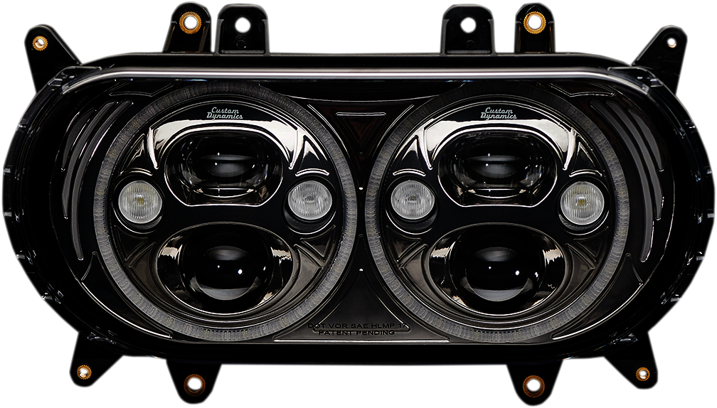 CUSTOM DYNAMICS Headlight - Black - FLTR CDTB-RG-15-B