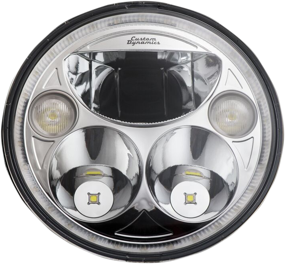 CUSTOM DYNAMICS Headlamp - 7" - TruBEAM® - Chrome - Chieftain CDTB-7-IF-C