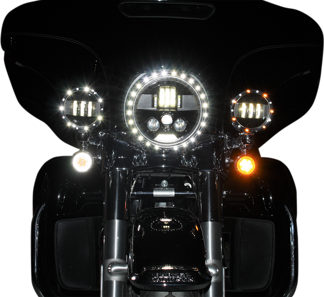 CUSTOM DYNAMICS Headlamp - ProBEAM® - 7" - LED - Black PB-7-B