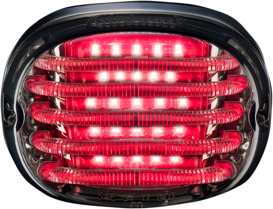 CUSTOM DYNAMICS Taillight - with Top License Plate Illumination Window - Smoke PB-TL-LPW-S