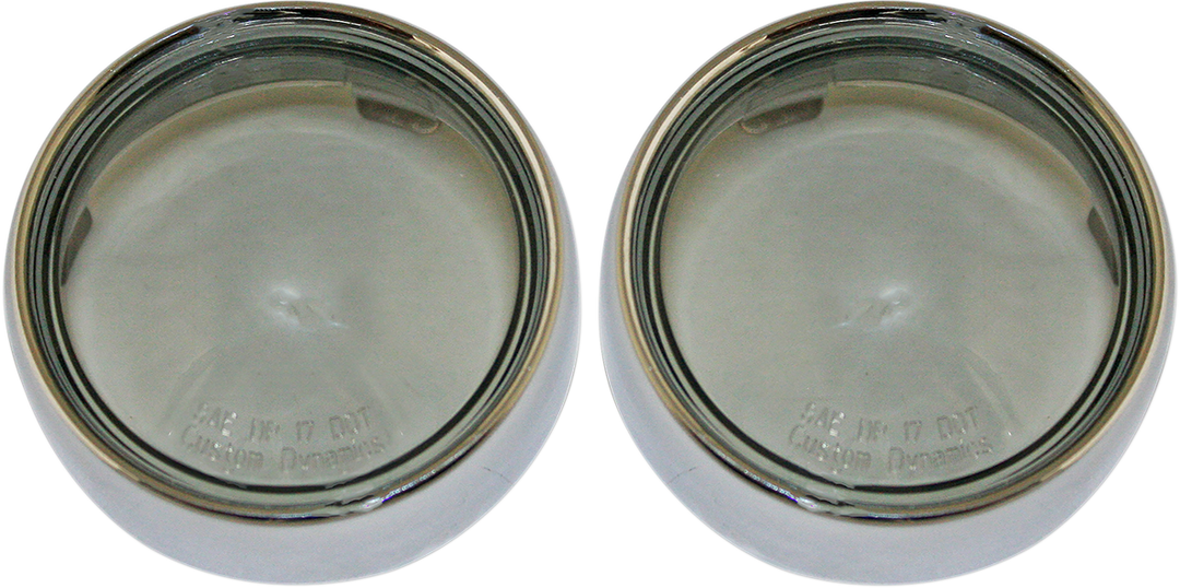 CUSTOM DYNAMICS Bullet Signal Lenses - Chrome/Smoke PB-B-BEZ-CS