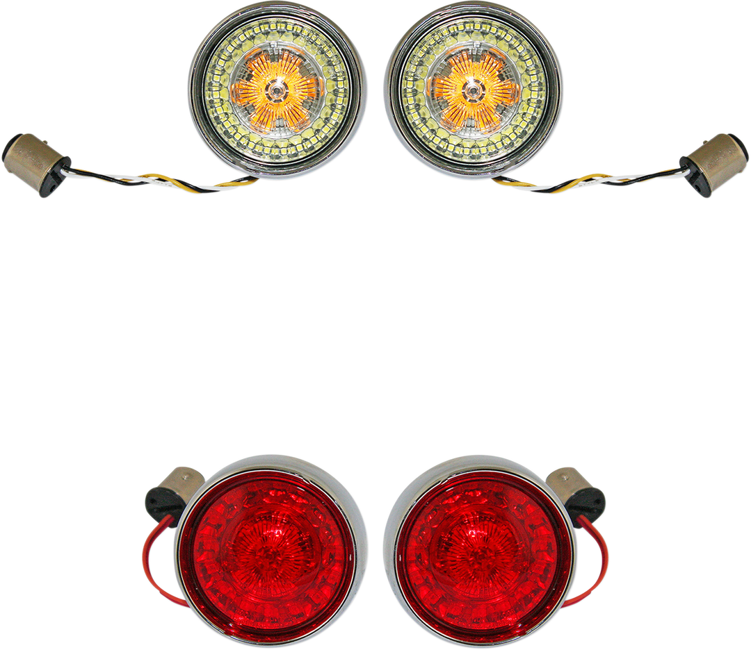 CUSTOM DYNAMICS Full Bullet Turn Signal Conversion Kit - Chrome PB-BCM-BB-C