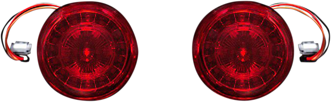 CUSTOM DYNAMICS Rear Turn Signal Insert - JAE Bases - Red PB-RR-JAE