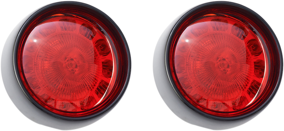 CUSTOM DYNAMICS Bullet Turn Signal - 1156 - Gloss Black - Red Lens PB-BB-R-1156BR