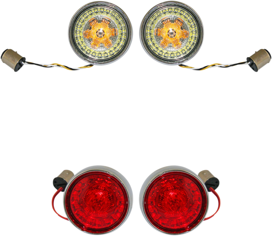 CUSTOM DYNAMICS Full Bullet Turn Signal Conversion Kit - Chrome PB-BCM2-BB-C