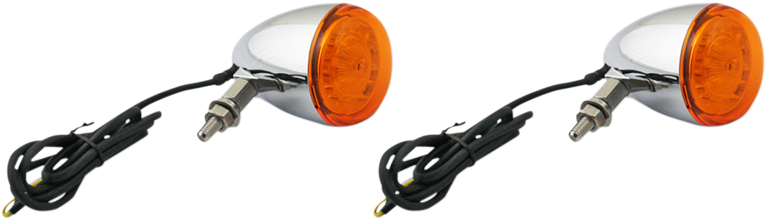 CUSTOM DYNAMICS ProBEAM® Turn Signals - Chrome/Amber - Universal PB-UNV-TS-A-C