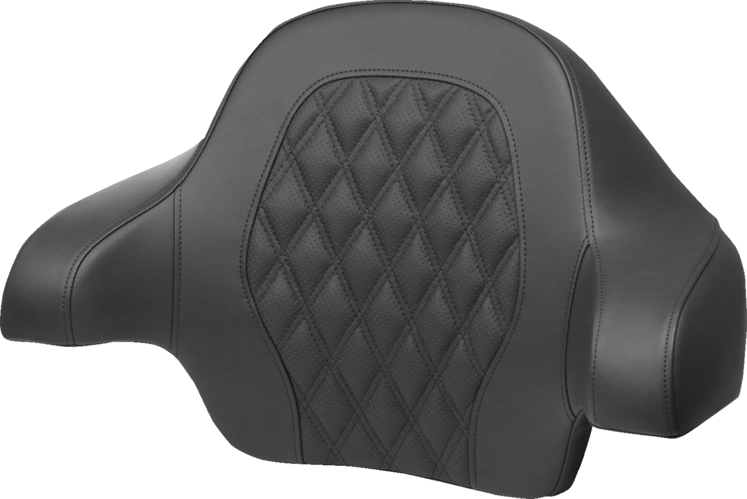 SADDLEMEN Tour-Pak® Backrest Pad - Lattice Stitch - Blue Stitch - FL '14-'24 814-07-18401