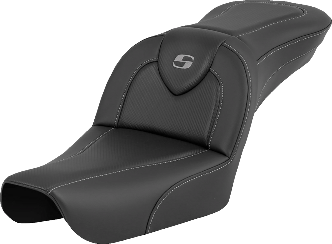 SADDLEMEN RoadSofa™ - Carbon Fiber - without Driver Backrest - FXDWG '04-'05 804-05-185