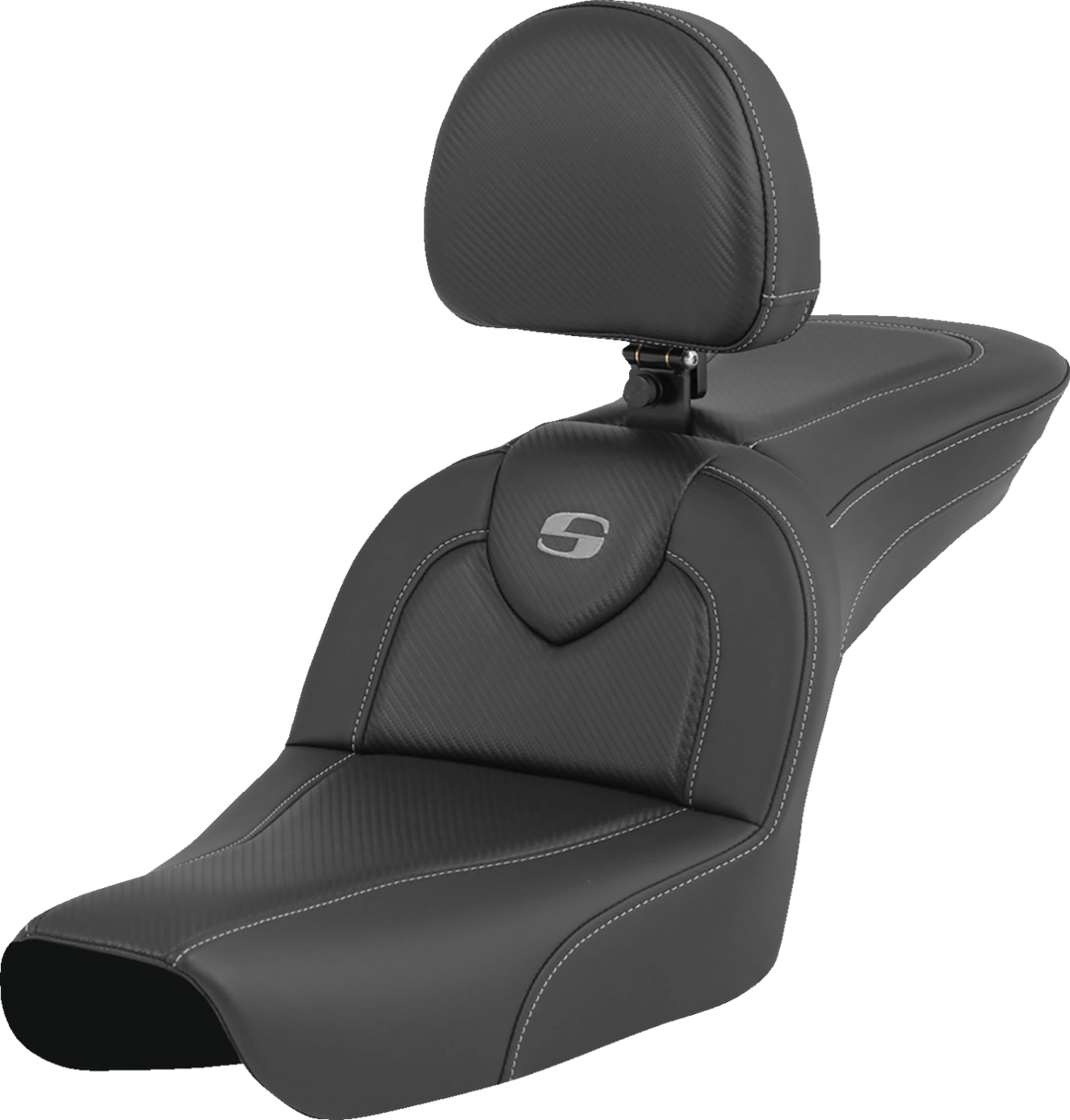 SADDLEMEN RoadSofa™ - Carbon Fiber - with Driver Backrest - FXDWG '04-'05 804-05-185BR