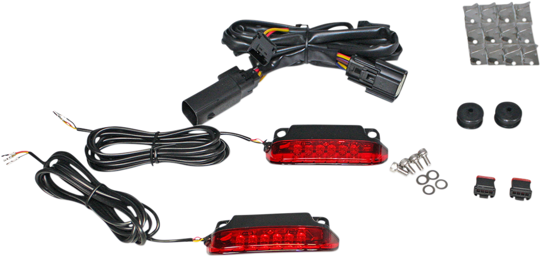 CUSTOM DYNAMICS Luggage Rack Light Bar - Red CD-LR-07-R