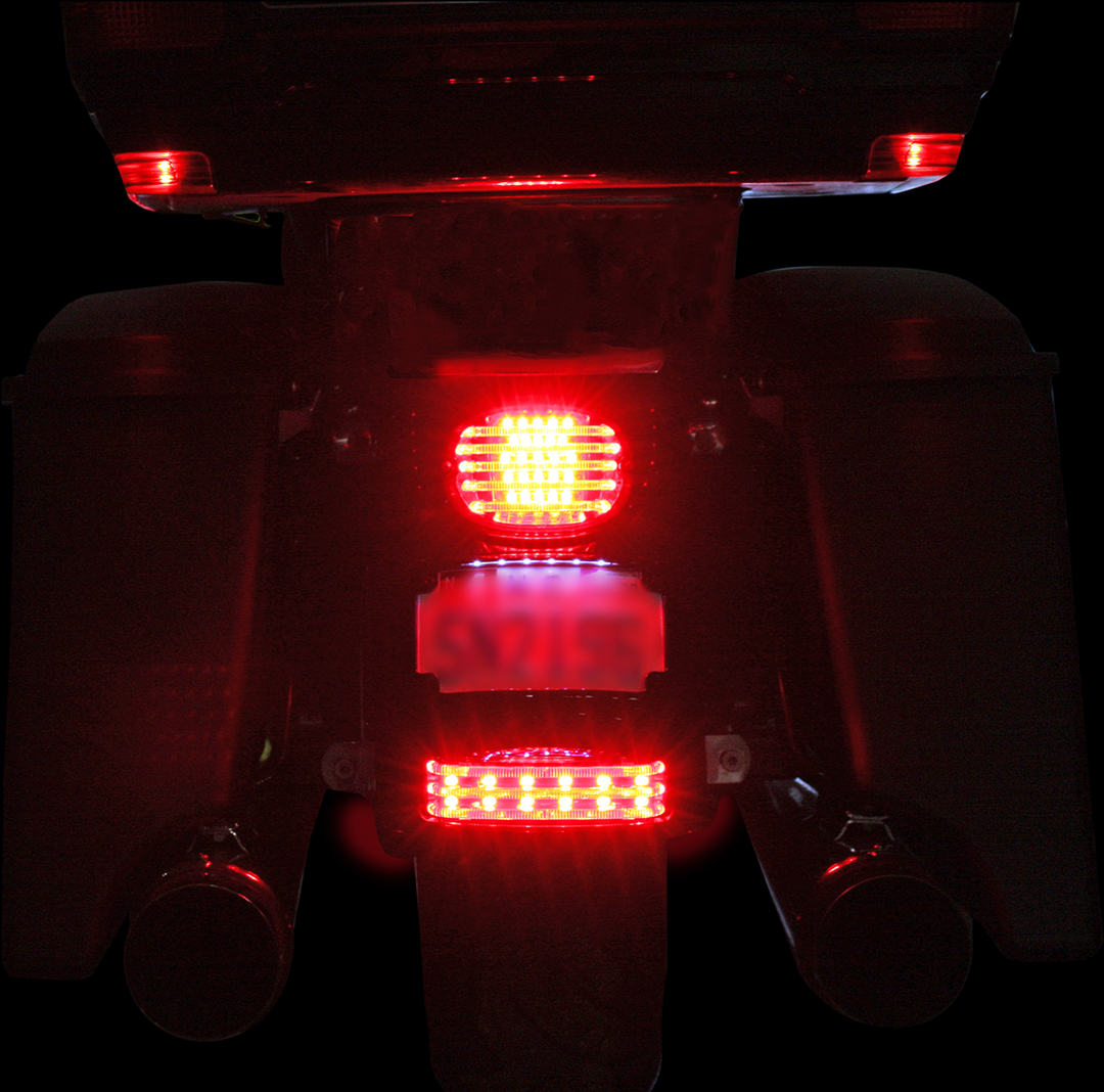CUSTOM DYNAMICS Fender Tip Light - LED - Red Lens - Chrome PB-FT-TOUR-R-C