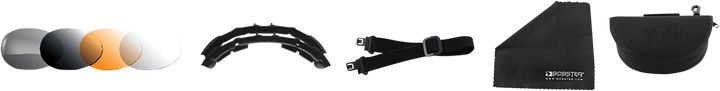 BOBSTER Road Hog II Convertible Sunglasses - Gloss Black - Interchangeable Lens BRH2001