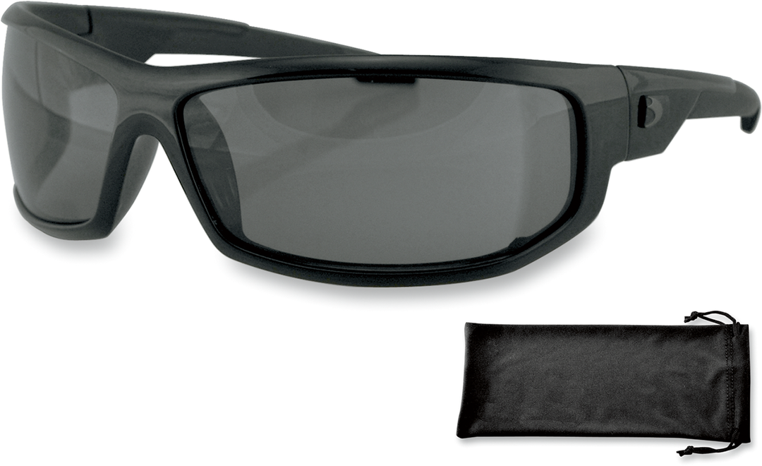 BOBSTER AXL Sunglasses - Gloss Black - Smoke Lens EAXL001