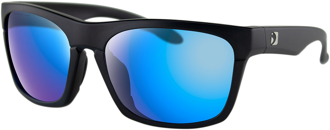 BOBSTER Route Sunglasses - Matte Black - Purple HD Light Blue Revo Mirror Lens BROU001H