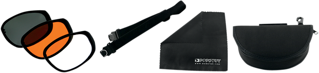 BOBSTER Sport & Street Convertible Sunglasses - Matte Black - Interchangeable Lens BSSA001AC