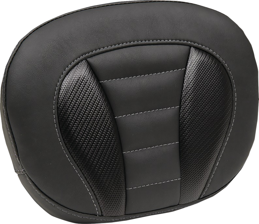 MUSTANG Deluxe Sissy Bar Pad - Gunmetal Stitch - FLT/FLH '23-'24 89015GM