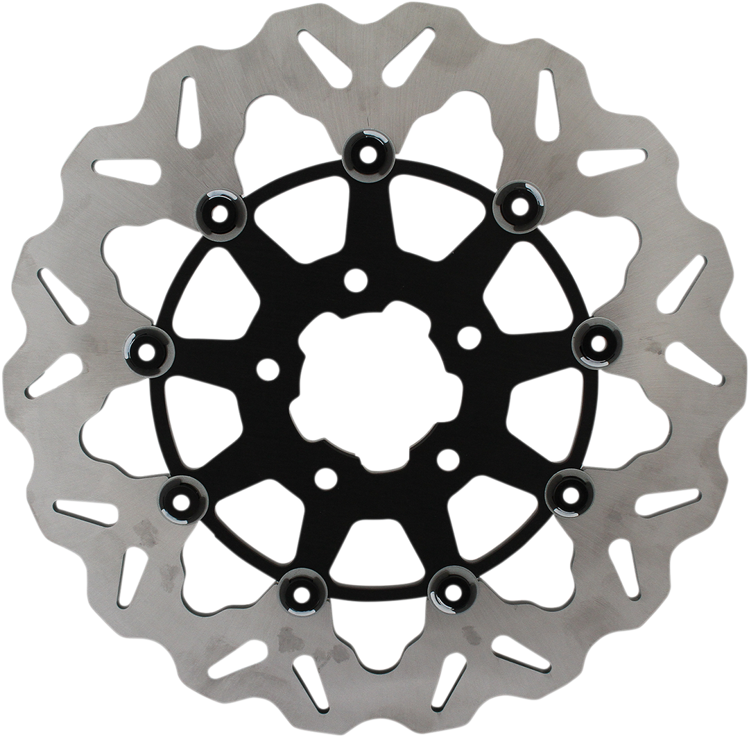 GBRAKES Wave? Brake Rotor - Black Carrier DF680CW-B