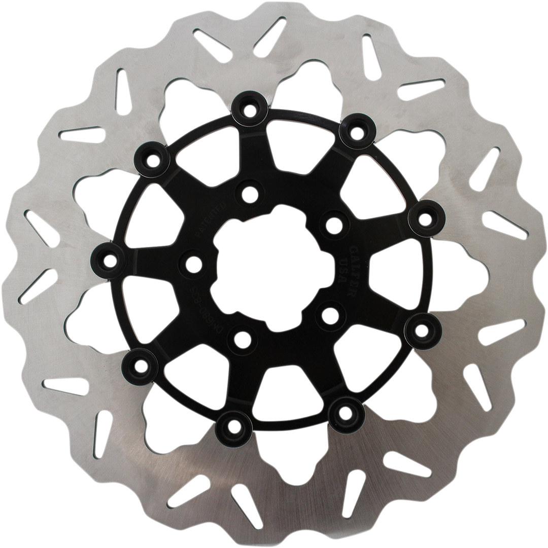 GBRAKES Wave? Brake Rotor - Front - Black Carrier DF835CW-B