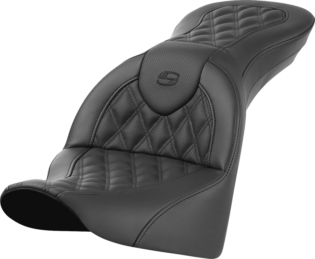 SADDLEMEN Roadsofa™ Seat - without Backrest - Lattice Stitch - FL '18-'24 818-33-182