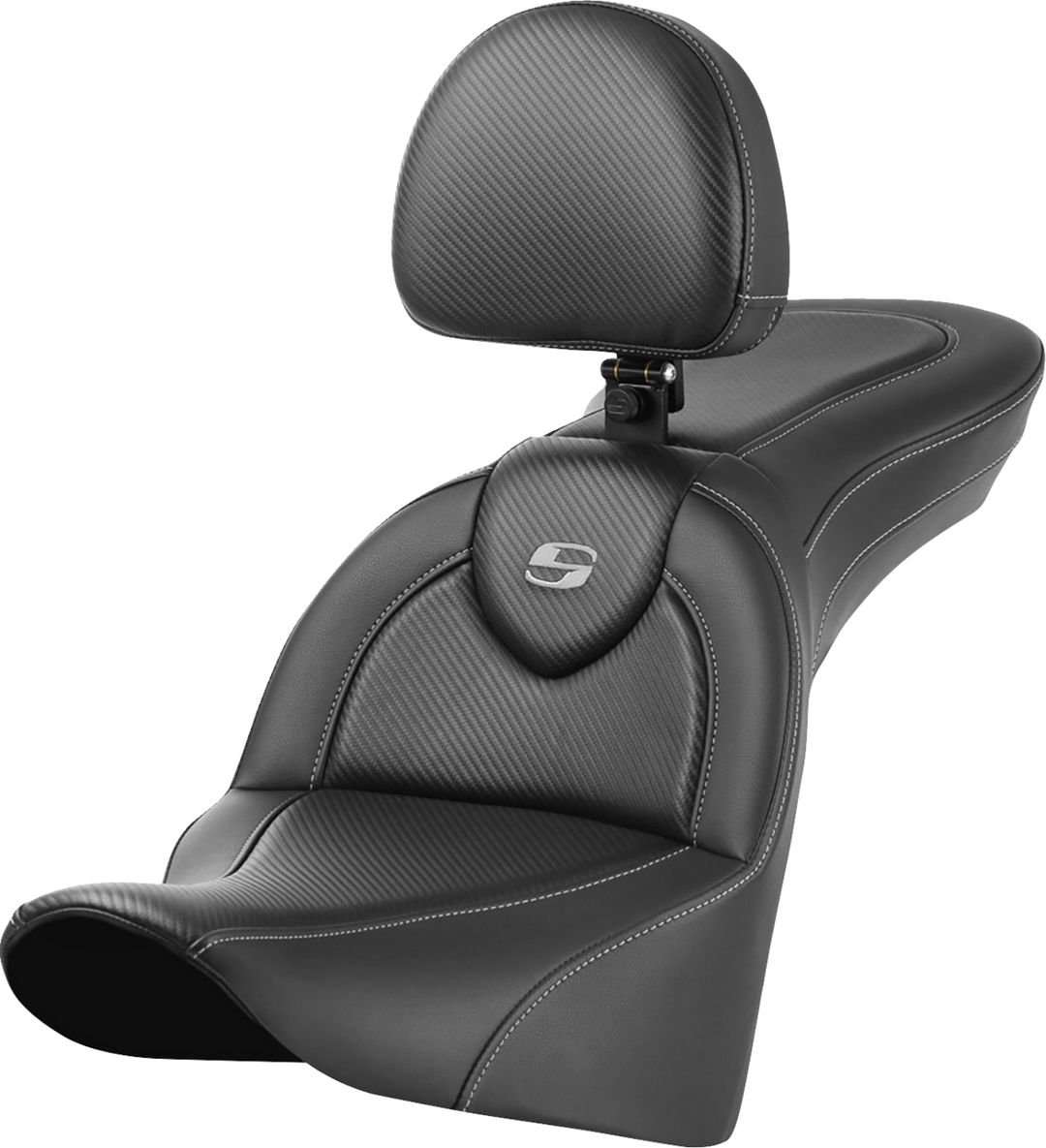 SADDLEMEN Roadsofa™ Carbon Fiber Seat - With Backrest - FL '18-'24 818-33-185BR