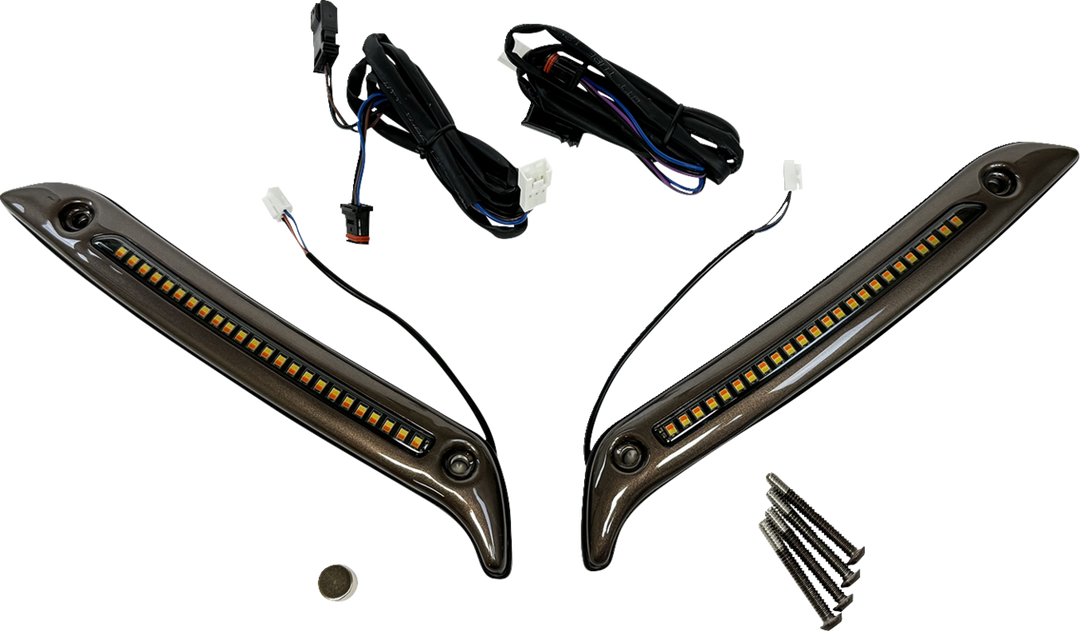 CUSTOM DYNAMICS LED Windshield Trim - Dark Bronze CD-LRST-WT-D