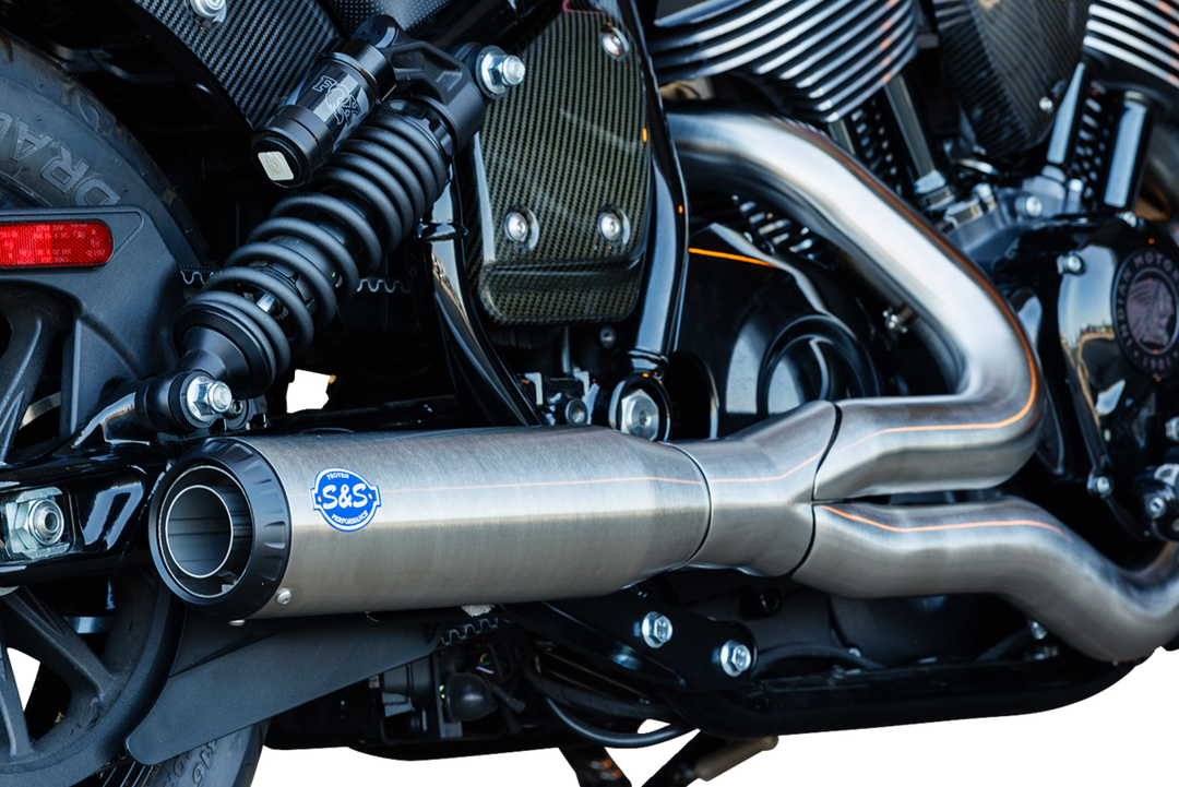 S&S CYCLE 2-into-1 Qualifier Exhaust System - Stainless - Race Only - Indian Chief 550-1117