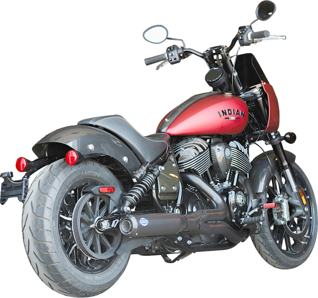 S&S CYCLE 2-into-1 Qualifier Exhaust System - Guardian Black - 49-State - Indian Chief 550-1116