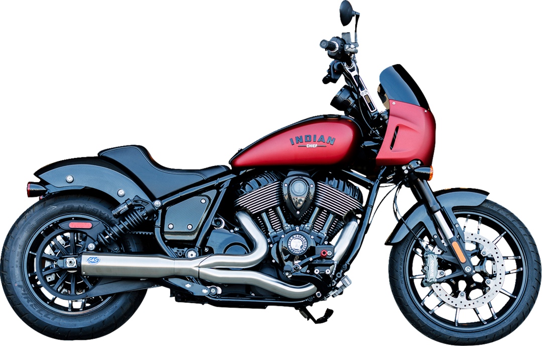 S&S CYCLE 2-into-1 Qualifier Exhaust System - Stainless - 49-State - Indian Chief 550-1115